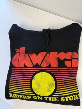 “The Doors “Lrg Black Graphic Pullover Hoodie with White Logo